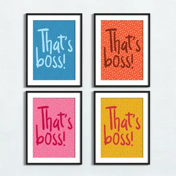 Scouse Liverpool phrase print: That's boss!