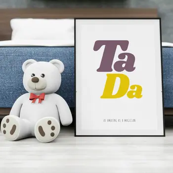Ta da as amazing as a magician nursery typography print