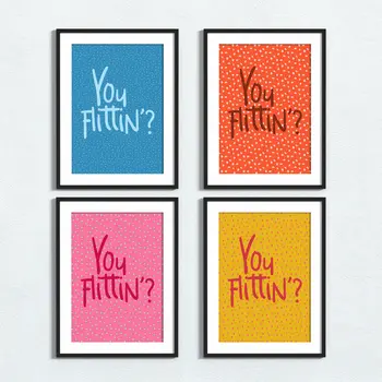 You flittin'? Potteries, Stoke dialect and sayings print