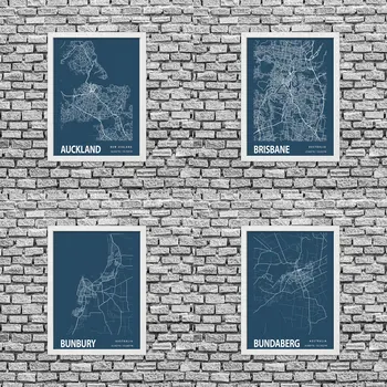 Blueprint map prints: Australia and New Zealand