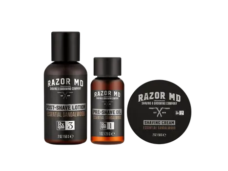Shaving Bundle and Gift Set - Sandalwood - Travel Size