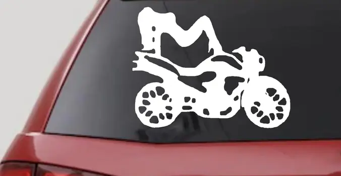 Chic Girl Motorcycle Decal for Car Truck Window Vinyl Sticker