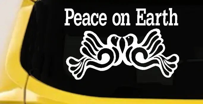 Peace On Earth Christian Car Truck Window Decal Sticker Vinyl