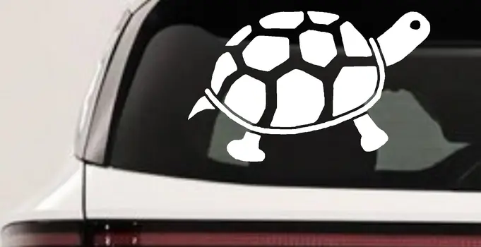 Turtle Car Truck Window Decal Sticker Vinyl Fun Auto Graphic