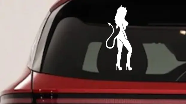 Evil Devil Girl Car Truck Window Decal Sticker Vinyl Graphic