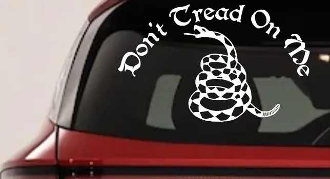 Gadsden Flag Dont Tread On Me Decal Guns and Freedom Vinyl Sticker