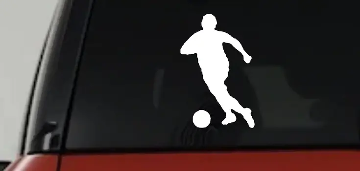 Soccer Player Vinyl Decal for Car Truck Window - Sports Sticker