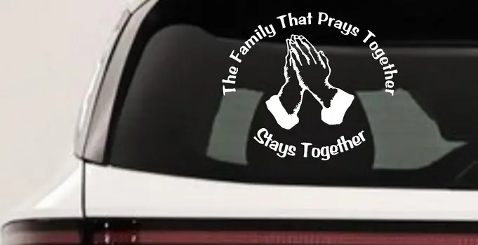 Christian Family Prayer Decal Stay Together Car Truck Window Sticker