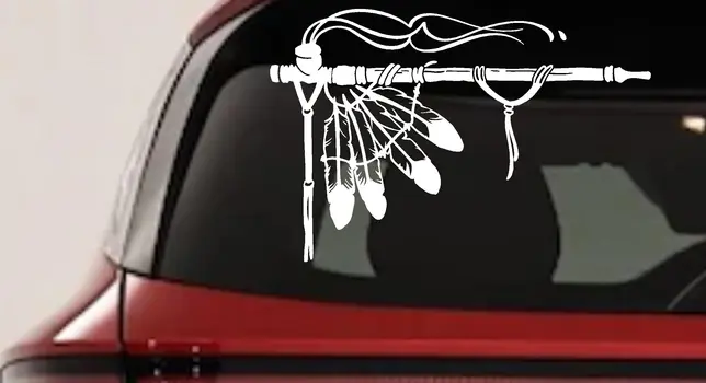 Native American Peace Pipe Decal for Car Truck Window Vinyl Sticker