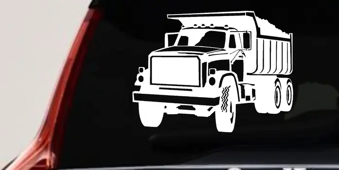 Dump Truck Decal for Construction Business Vehicles Window Sticker