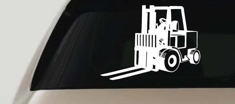 Forklift Construction Business Window Decal Truck Car Vinyl Sticker Sign