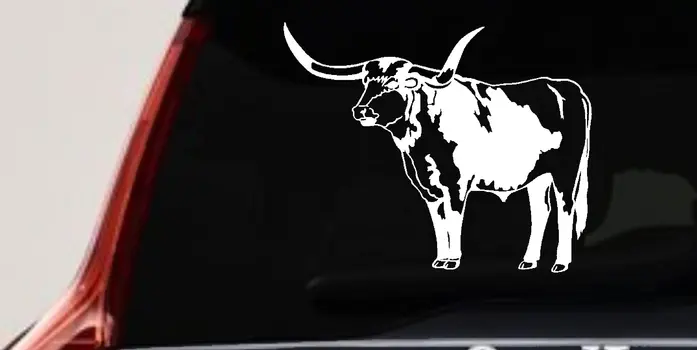 Longhorn Bull Car Truck Decal Window Vinyl Sticker Auto Accessory