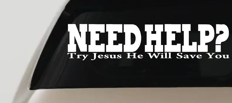 Jesus Will Save Christian Car Truck Window Decal Sticker - Faith & Hope