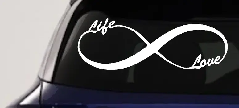 Infinity Symbol Life Love Decal Sticker Car Truck Window Vinyl