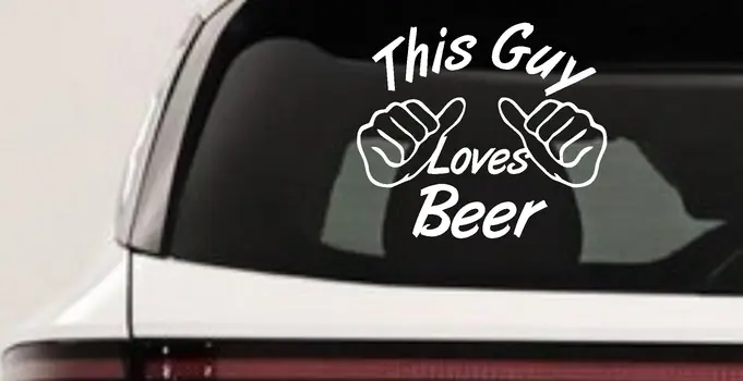 Beer Lover Car Truck Decal Sticker Funny Vinyl Window Graphic