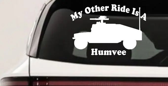 My Other Ride Is A Hummer Humvee Military Vehicle Decal Sticker