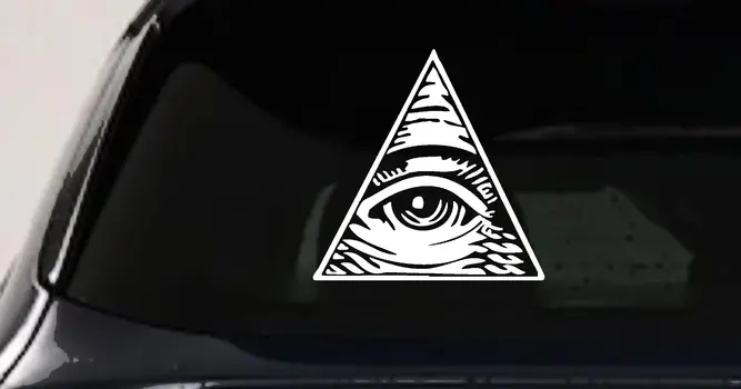 Illuminati All Seeing Eye Vinyl Decal for Car or Truck Windows