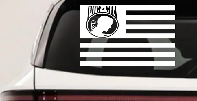 POW MIA American Flag Decal Car Truck Window Vinyl Military Sticker