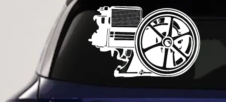 Hit And Miss Engine Car Truck Window Decal Sticker Vinyl