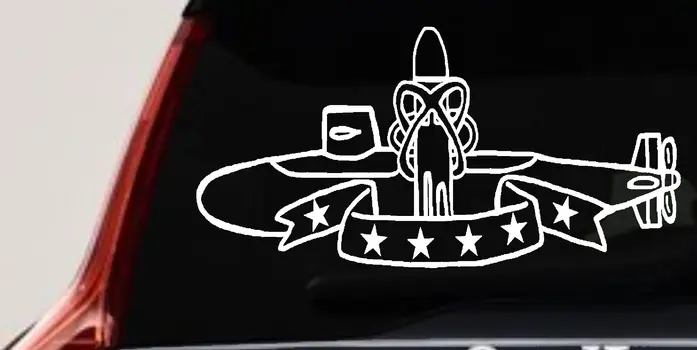SSBN Deterrent Patrol Insignia Decal - Military Car Truck Window Sticker