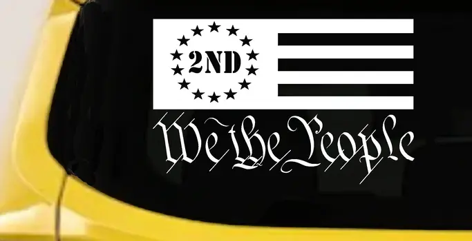 American Flag 2nd Amendment We The People Car Truck Window Decal Sticker