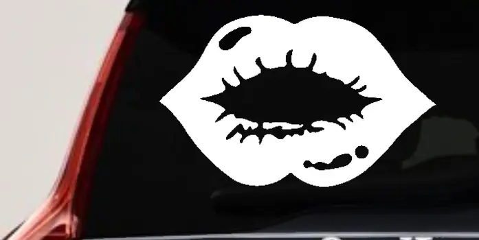 Glamorous Lips Car Truck Window Vinyl Decal Sticker Chic Auto Art