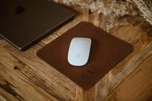 Dark brown mouse pad