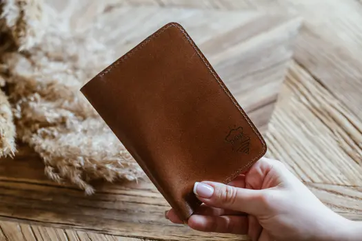 Light Brown Passport Wallet