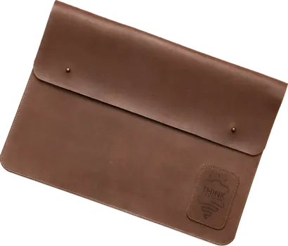 COVER MACBOOK 13" with a flap dark brown