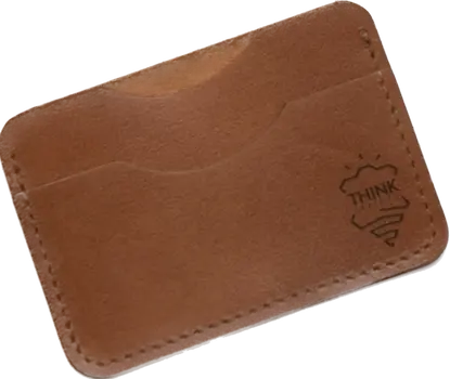Skórzane etui na karty - cardholder - jasny brąz