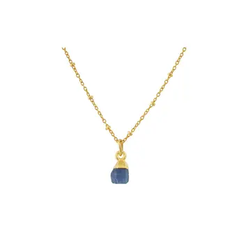 Handmade Sapphire Pendant in its Natural form Gold Plated