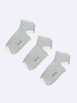 Low Ankle Socks for Men and Women - Pack of 3 (Grey)