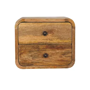 Mini Curve Oak-ish Floating nightstand