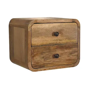 Mini Curve Oak-ish Floating nightstand