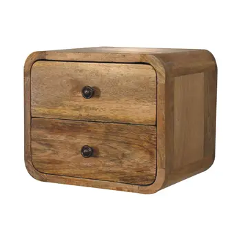 Mini Curve Oak-ish Floating nightstand