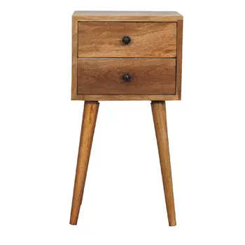 Mini 2 Drawer Oak-ish nightstand