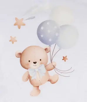 Hosszú ujjú baba body Macis mintával