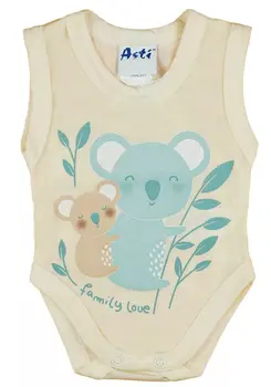 ABR Ujjatlan pamut body - Bézs - Koala (80)