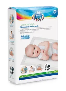 Canpol Babies eldobható pelenkázó alátét 60x90 cm - 10 db