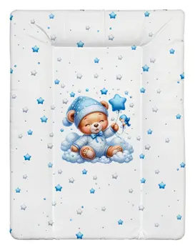 BabyLion Puha pelenkázó lap 50x70 cm - Kék maci