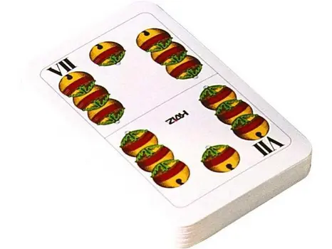 Magyar kártya, 6x10 cm, celofános