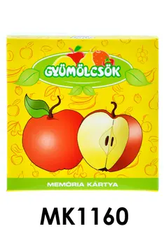 Memória kártya, Gyümölcsök, 8,5x8,5 cm dob.