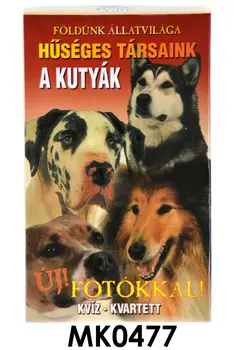 Kártya, Kutyák, kvartett, 6,5x10 cm dob.
