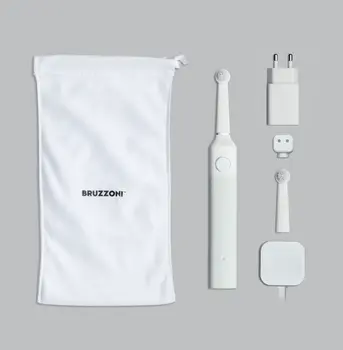Bruzzoni exclusive toothbrush (white-silver)