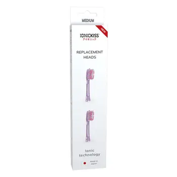 2 Ionickiss-Ionic toothbrush replacement heads (medium-pink)