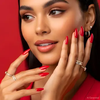 Gel Nail Polish - DN256 - Violent Scarlet Red 7ml