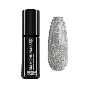 Gel Nail Polish - DN105 - Glittering Silver 7ml