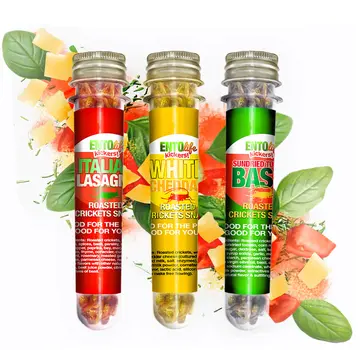 Mini-Kickers Set: Savory Flavored Roasted Cricket Snacks