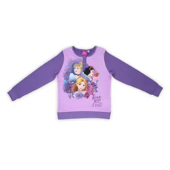 Téli pamut gyerek pizsama - Disney Hercegnők - lila - 104