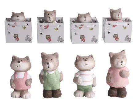 K. CAT/BEAR IN CLOTHES 4S 7